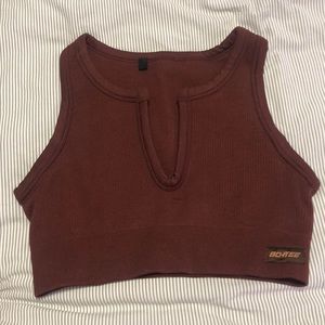 Bo+Tee Sports Bra Brown